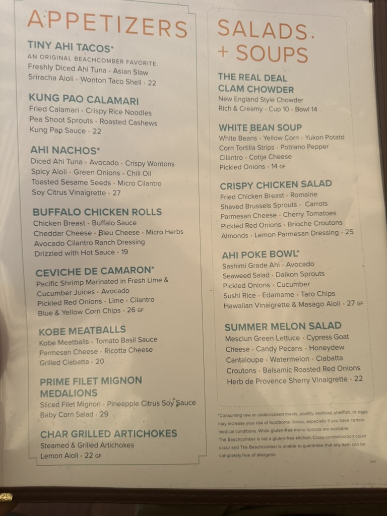The Beachcomber at Crystal Cove Menu - Image 6